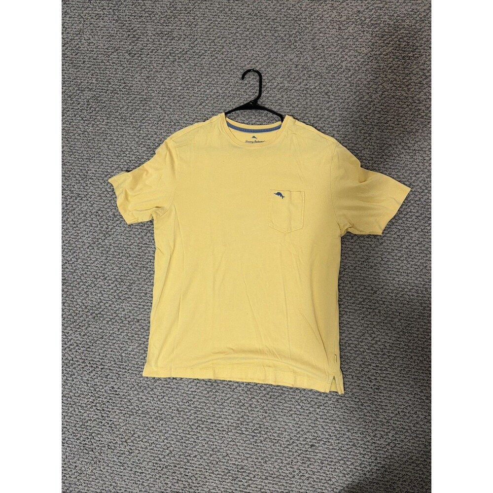 Tommy Bahama Relax Mens Cotton Bali Skyline Tshirt - S Yellow 100% Pima cotton